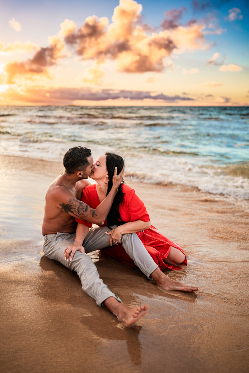 Oahu Couples Engagement Proposal Photographer